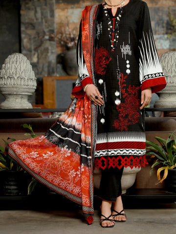 Almirah Black Dobby ALP-3PS-1389 Festive Collection  2022 Online Shopping